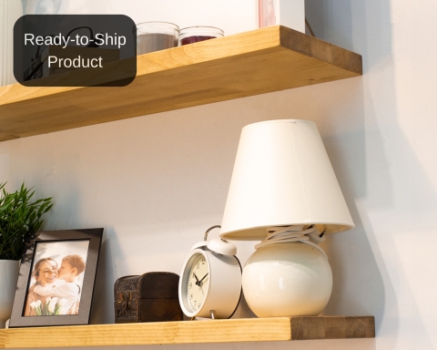 Floating Shelf with Hidden Metal Brackets - (15" L x 4" D) - Madrid