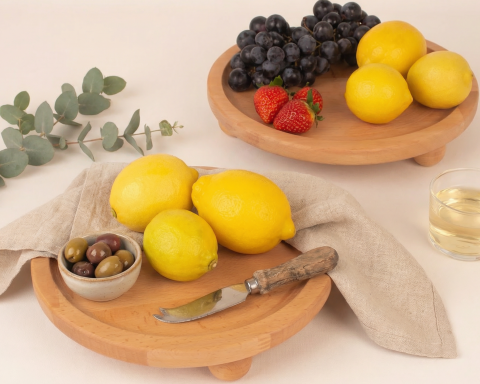 Round Footed Serving Board