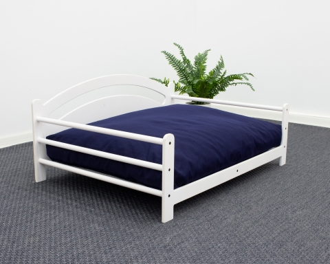 Dog Bed Indoor White with Cushion