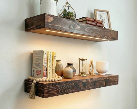 Floating Shelf with Led Lights - London