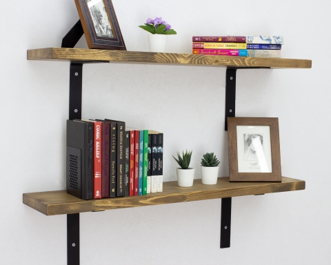 Floating Shelves with Metal Brackets - Vancouver