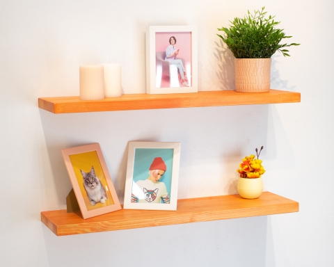Floating Shelf with Hidden Metal Brackets - Rio
