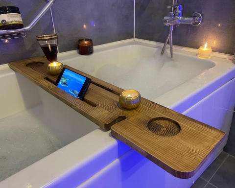 Handmade Wood Bath Tub Tray - Vancouver