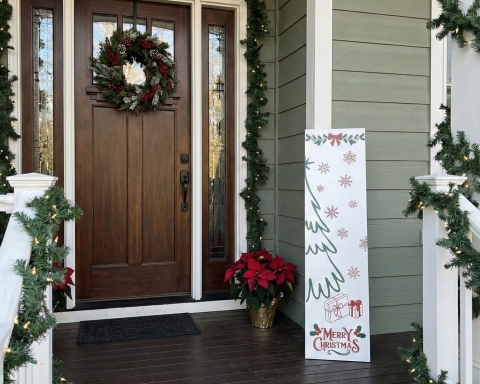 Merry Christmas Porch Sign - Design #1