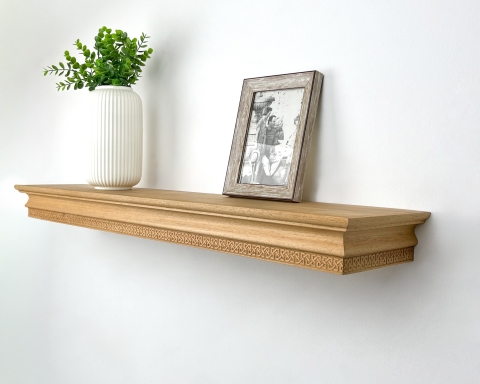 Celtic Carved Floating Shelf - Madrid