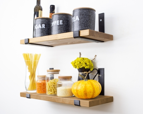 Floating Shelf with Metal Brackets - Cape Town
