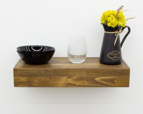 Rustic Floating Shelves Custom Size 3 Inch Thick - Vancouver