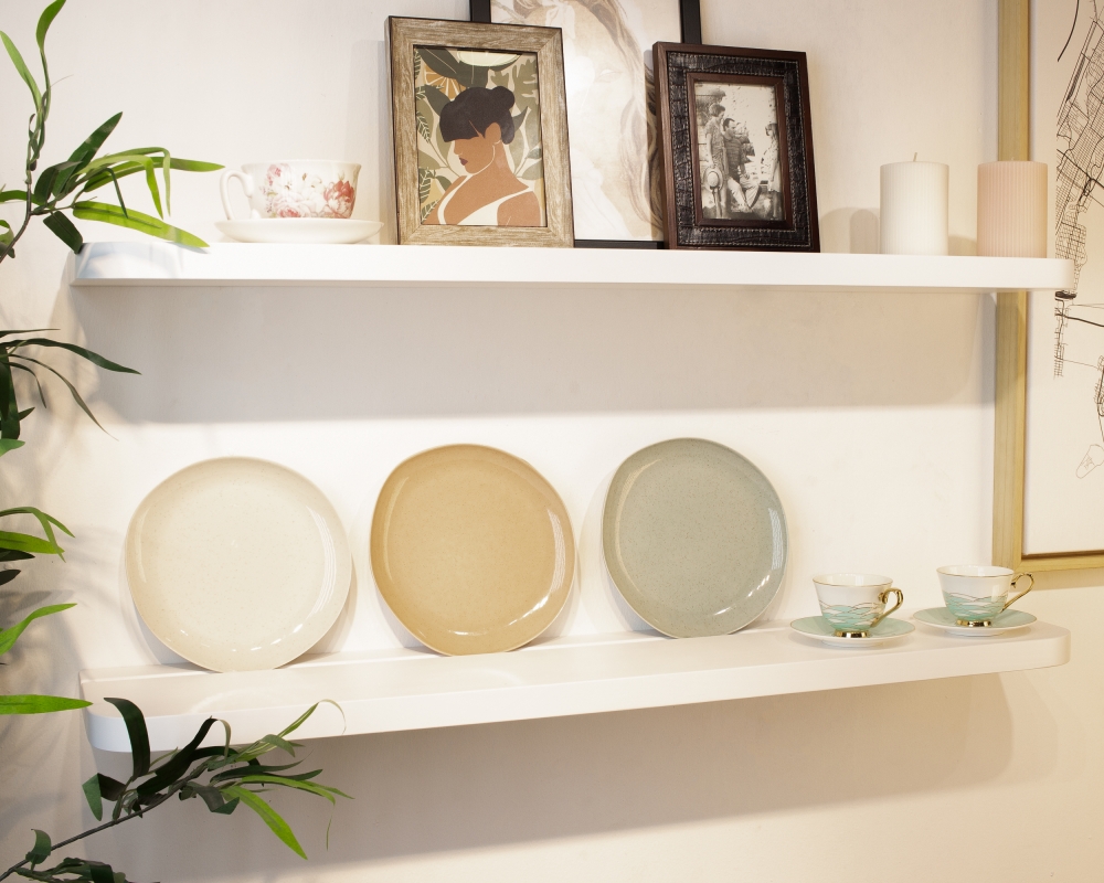 Floating shelves best sale for plates