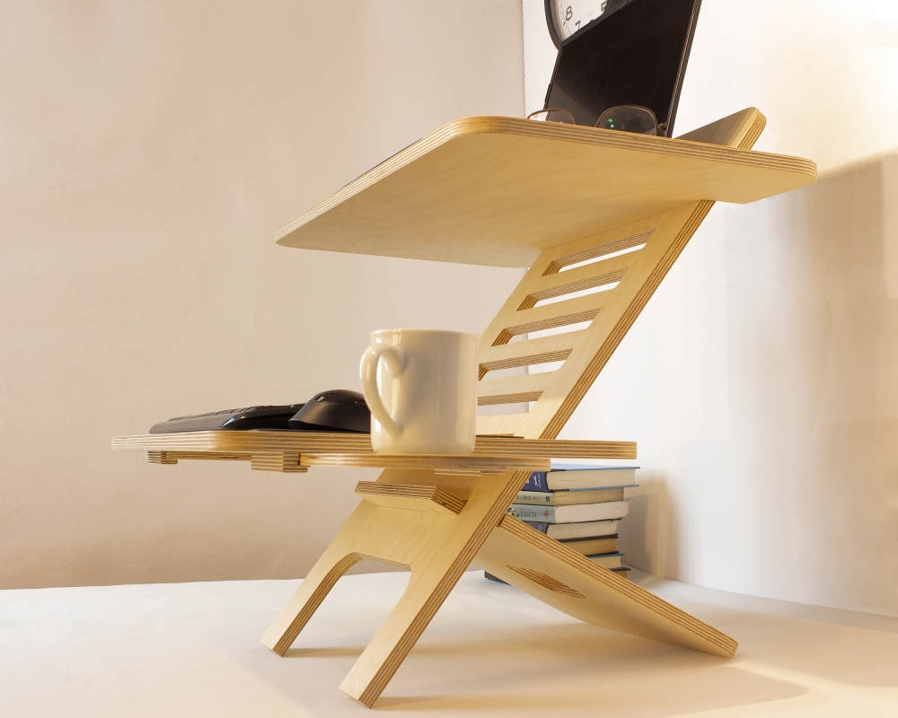 Adjustable Wood Laptop Stand - Natural • Höfina
