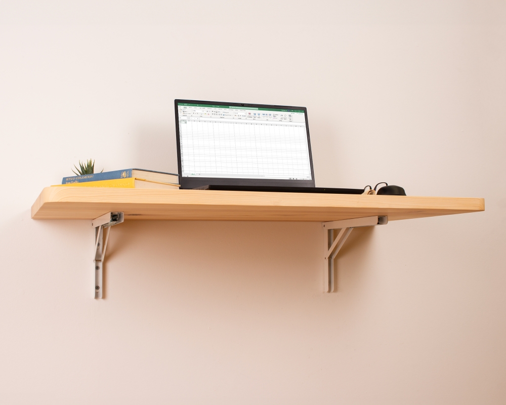 Wood Floating Desk Natural