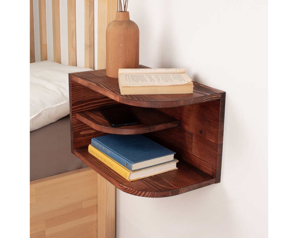 Floating corner deals nightstand