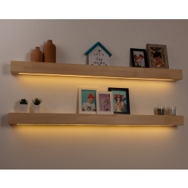 Floating Shelf with Led Lights - Natural • Höfina